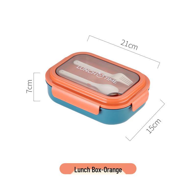 Microwavable Japanese-Style Wheat Straw Lunch Box Set with Compartments for Students and Office Workers