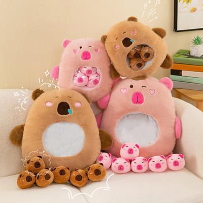 Capybara Plush Snack Bag Pad with Zipper Design Soft Stuffed Toy with 46087 Mini