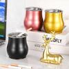 Detachable Metal Stainless Steel Drum Shaped Ashtray Funnel Windproof Car Ashtray Cup Living Room Anti-fly Ash Office Home