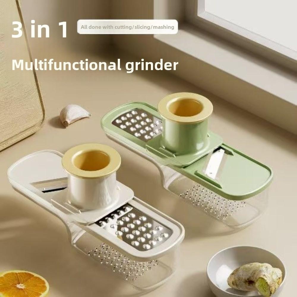 3 in 1 Ginger Grinder Precision Cutting Professional Garlic Grinder Plastic Non-slip Ginger Shredding Machine Restaurant