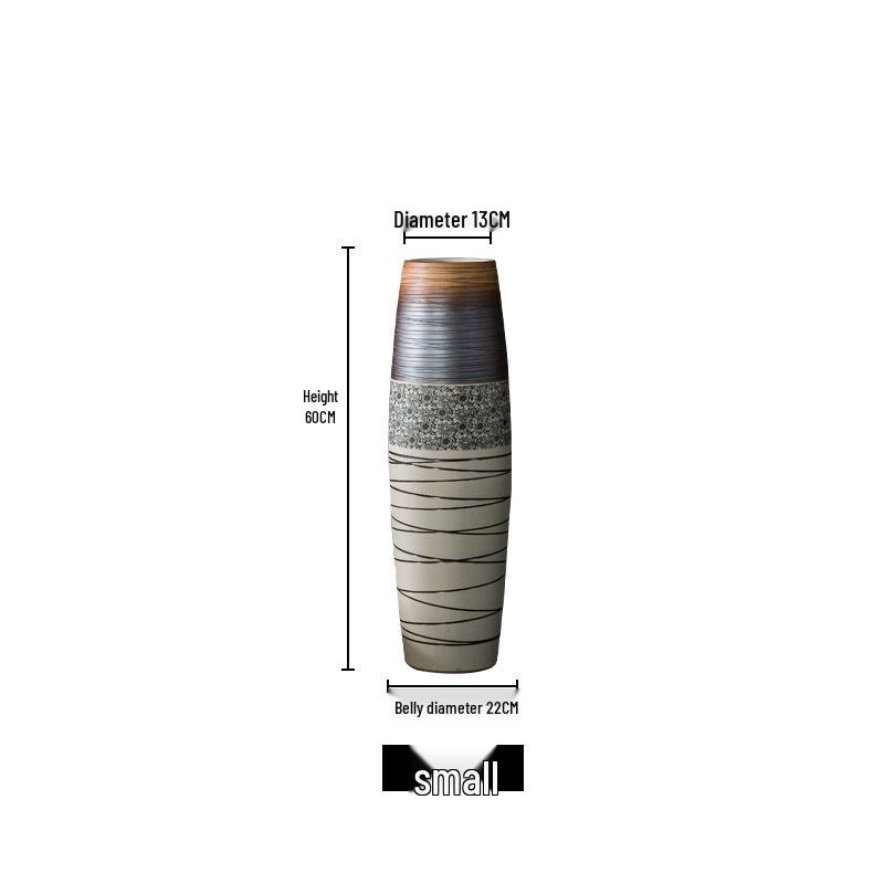 Modern American Large Ceramic Floor Vase for Dry Flowers