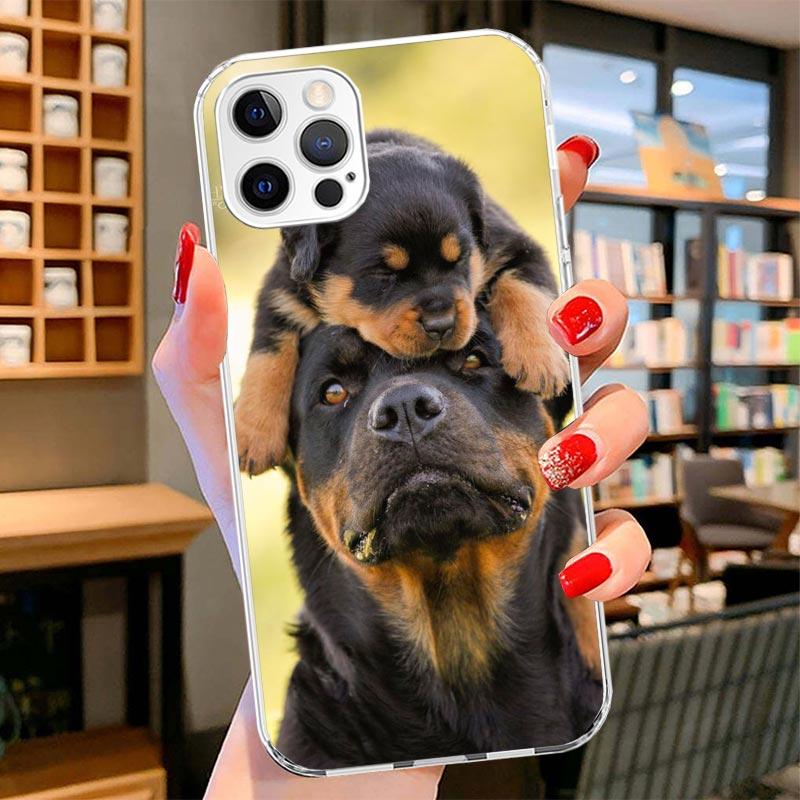 Rottweiler Dog Cover Phone Case For iPhone 16 17 Air 15 14 Pro Max 16E Phone Case 13 Mini 12 11 7 SE 8 Print Pattern Fit Cases 1