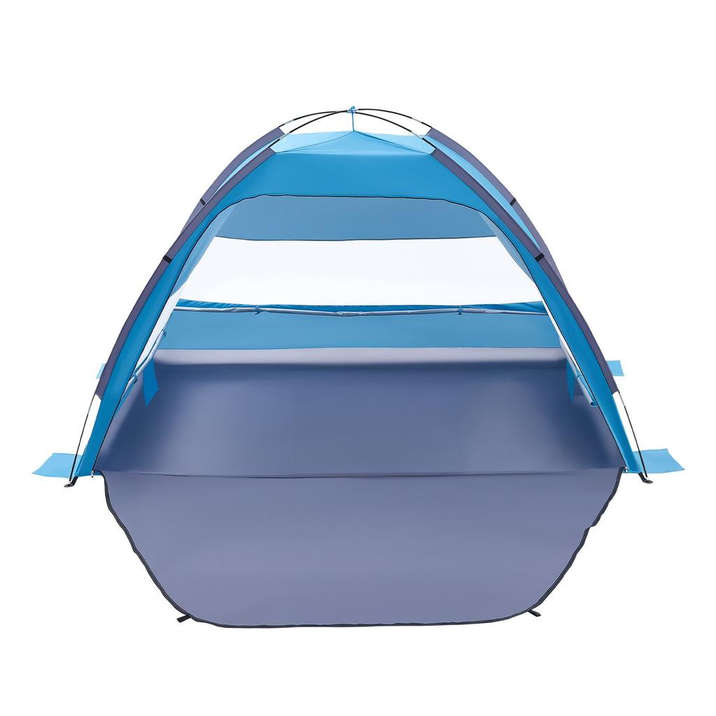 VEVOR Beach Tent Sun Shelter for 4 Person, UPF 50+ Protection, Portable Sun Shade Canopy with Carrying Bag & Sand Pockets
