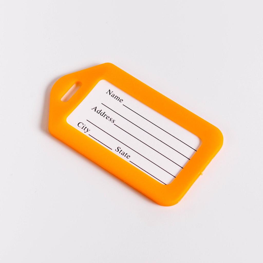 Bunter Flugzeug-Gepäckanhänger - Strapazierfähiges Namensschild aus Kunststoff für Koffer auf Reisen