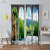 3D Printed Curtains for Bedroom, Living Room, Kitchen and Study Room, Realistic Sky Scenery Outside the Window, Blackout Curtain