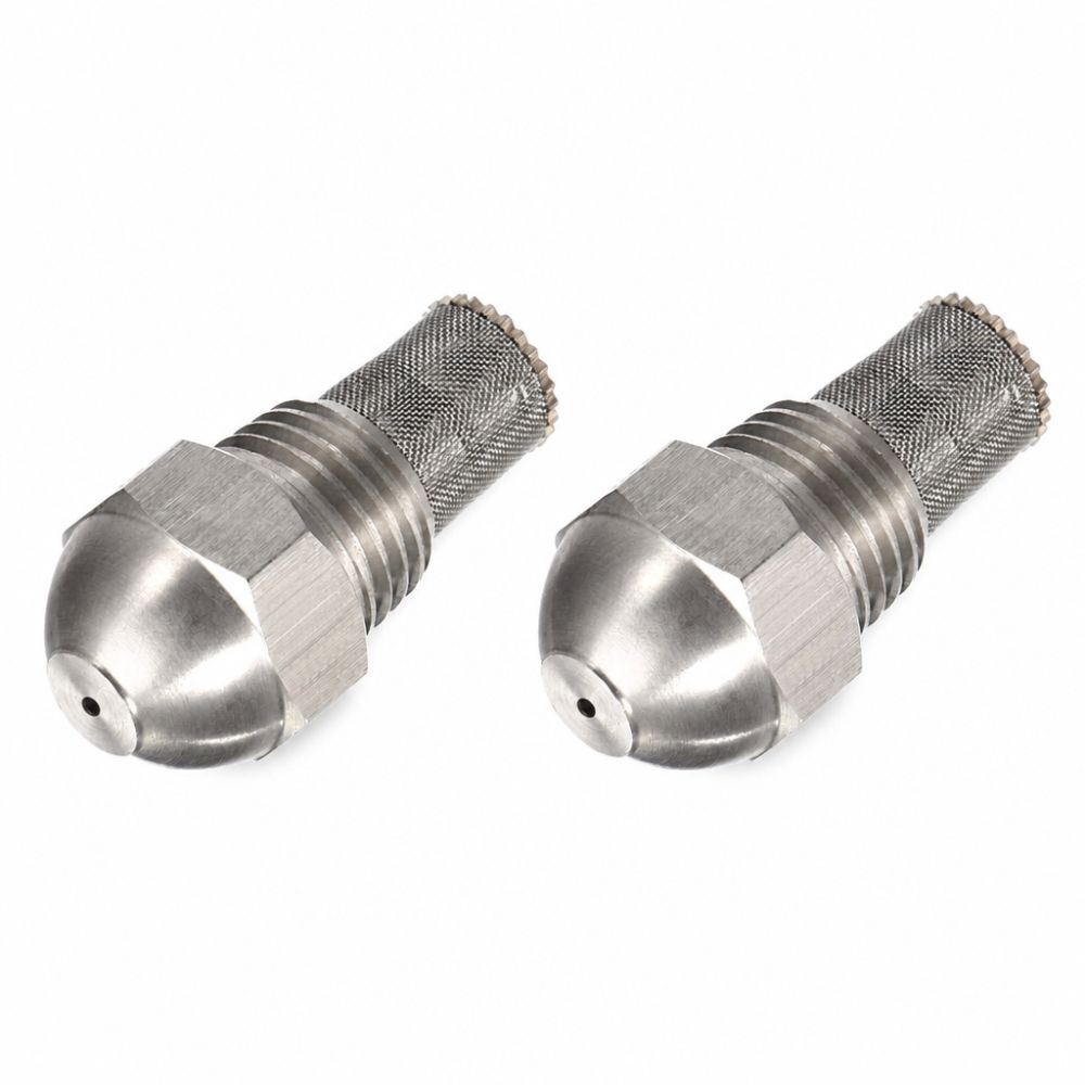 2PCS 304 Stainless Steel Misting Nozzle 1/4 BSPT 1.5mm Orifice Atomizing Spray Tip Silver Outdoor Cooling Nozzle Garden Watering