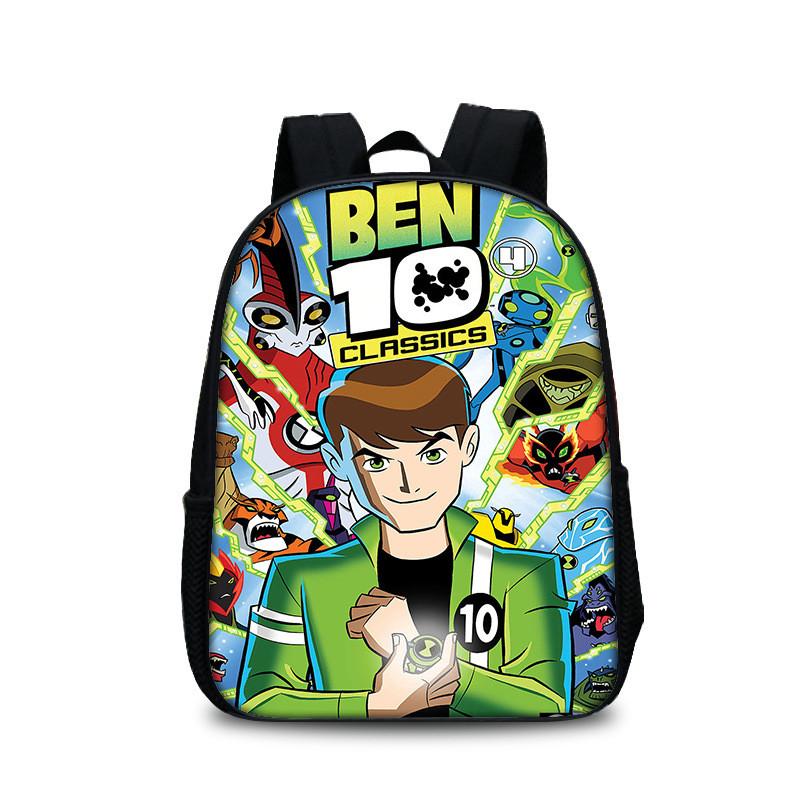 Mochila Escolar Ben 10 para Adolescentes con Diseño Cómodo Bolsa para Libros de Nailon para Estudiantes
