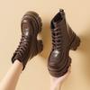 9Cm Muffin Thick Bottom Inner Height Increase Shorty Le British Style Short Boots Women's 2026 Autumn and Winter New Martin Boots