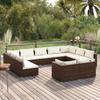 Day and Night - Day and Night Garden Furniture Set 11 Pieces and Brown Synthetic Rattan Cushions