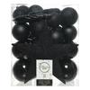 Christmas Baubles Decoris Black Multicolor (33 Pieces)