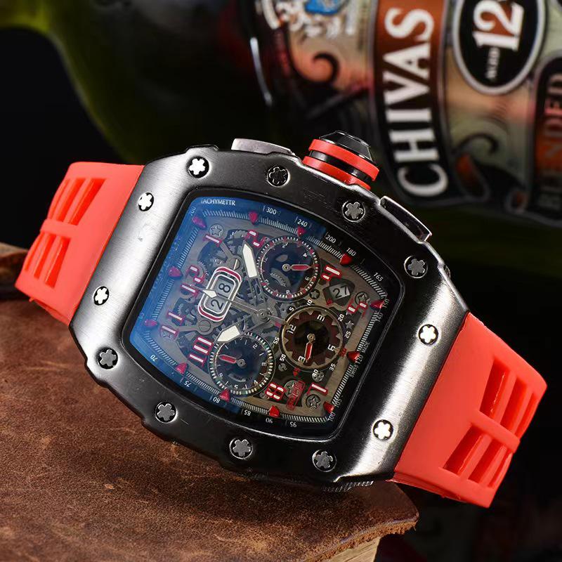 Iridescent Wine Barrel Men's Multifunctional Waterproof Watch