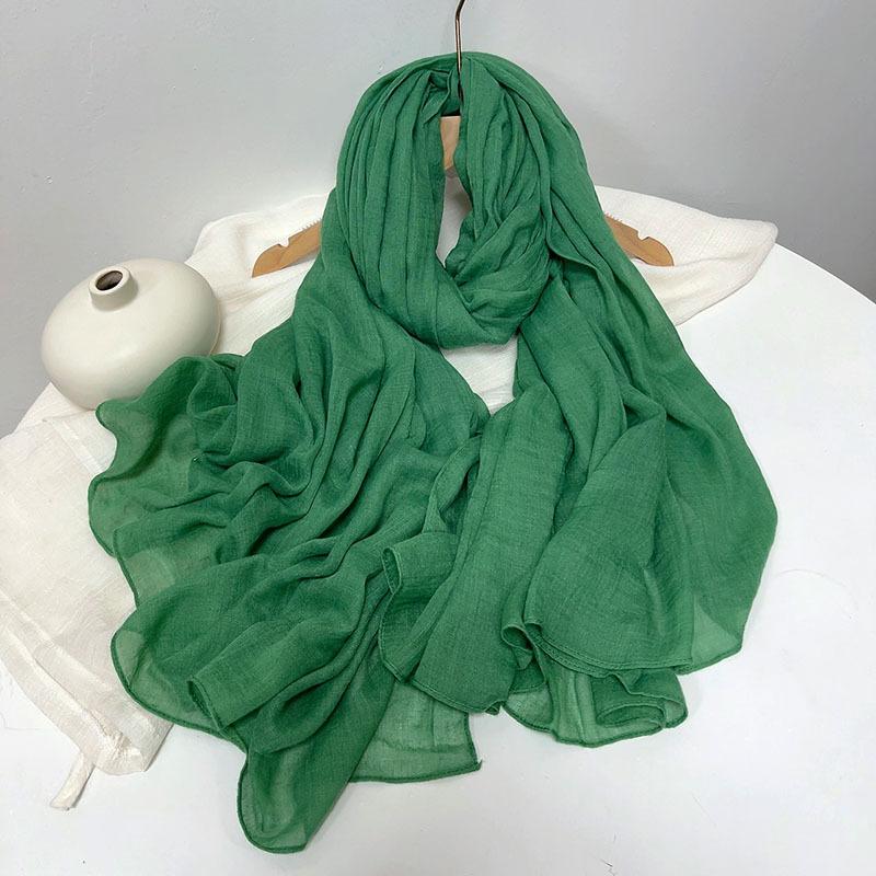 Cotton And Linen Solid Color Thickened Scarf Oversized Soft Women'S Shawl Warm Korean Version Of Fashion Silk Scarf