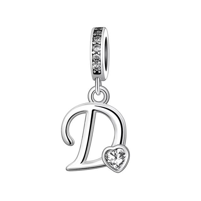 High Quality Copper Twenty-Six Letters Diy Bead Pendant Fit Original Bracelet Charm Jewelry Gift