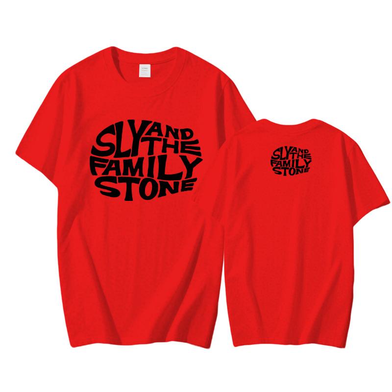 

Футболка Sly and The Family Stone 100% хлопок модные футболки мультяшные графические футболки одежда летняя повседневная футболка с коротким рукавом XXL красный