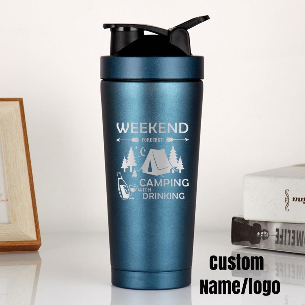 Personalized Water Bottles Custom Engraved with Name Customized Insulated Stainless Steel Shaker Bottle for Sport