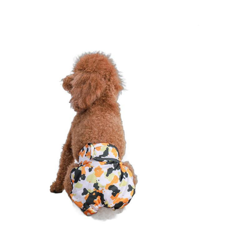 Washable Pet Physiological Pants: Small Dog Plaid Print Menstrual Diapers