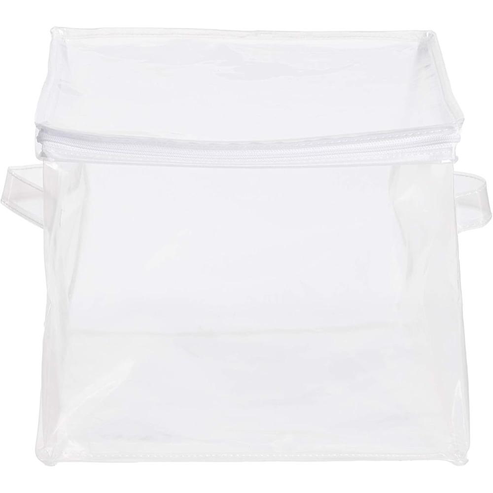 Waterproof Stackable Foldable Storage Bag Clear Zippered Storage Bag for Closet Organization Clothing Toy Storage Container