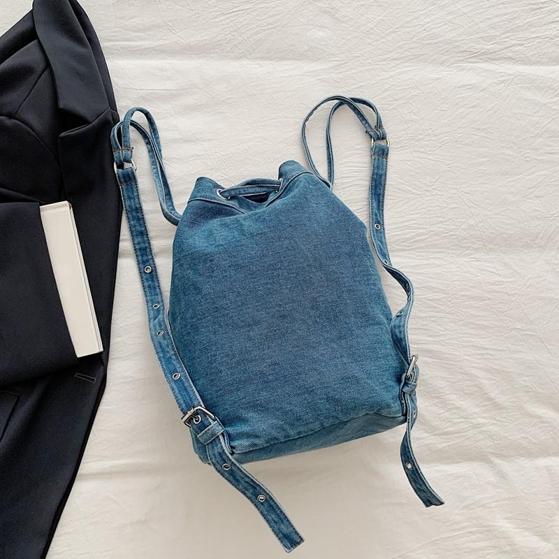 Multifunctional Denim Bag Women's Large Capacity Crossbody Bag Shoulder Class Commuter Backpack