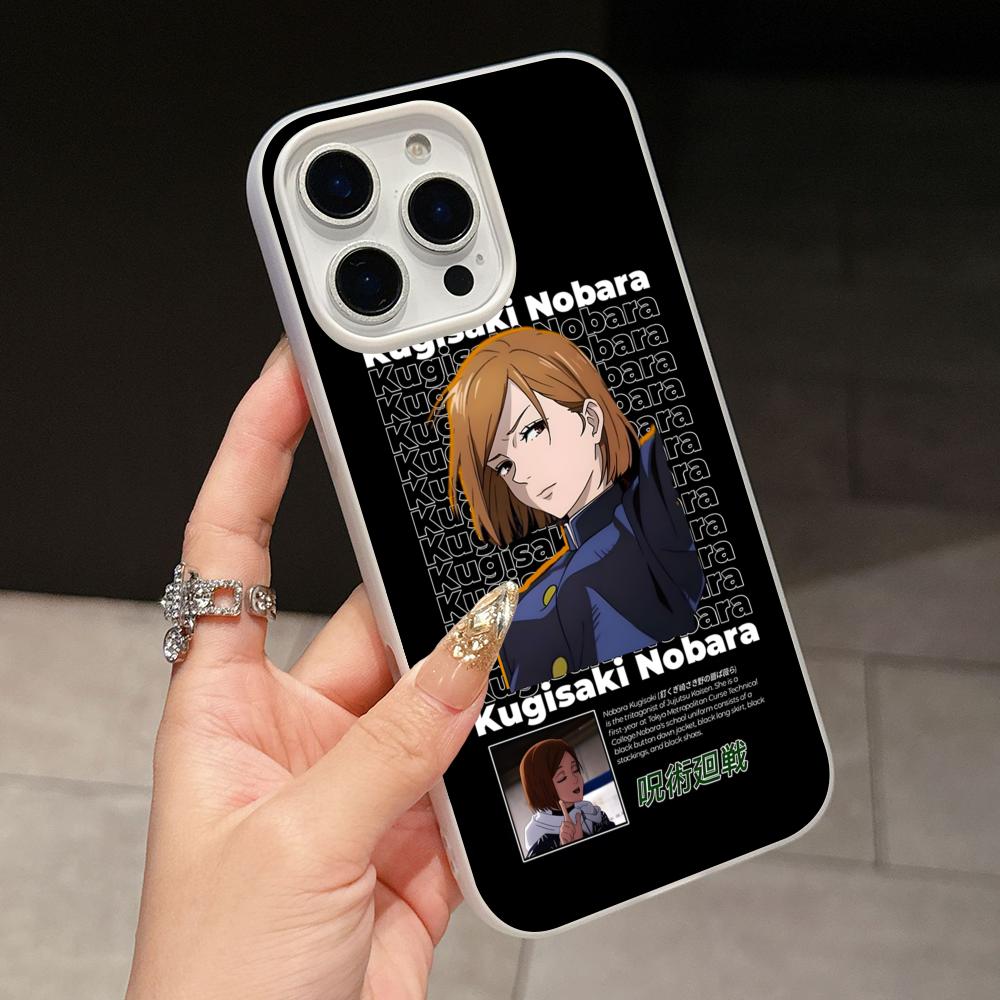 

Jujutsu Kaisen Nobara Jelly Double layer White Mobile Phone Case for iPhone 17 16 15 14 13 12 11 Air Pro Max Plus Protective iPhone 11 Pro Max