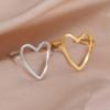 Mein Form Liebe Herz Hohlring Damen Mädchen Edelstahl Verstellbar Offen Fingerringe Schöner Modeschmuck Geschenk Liebhaber
