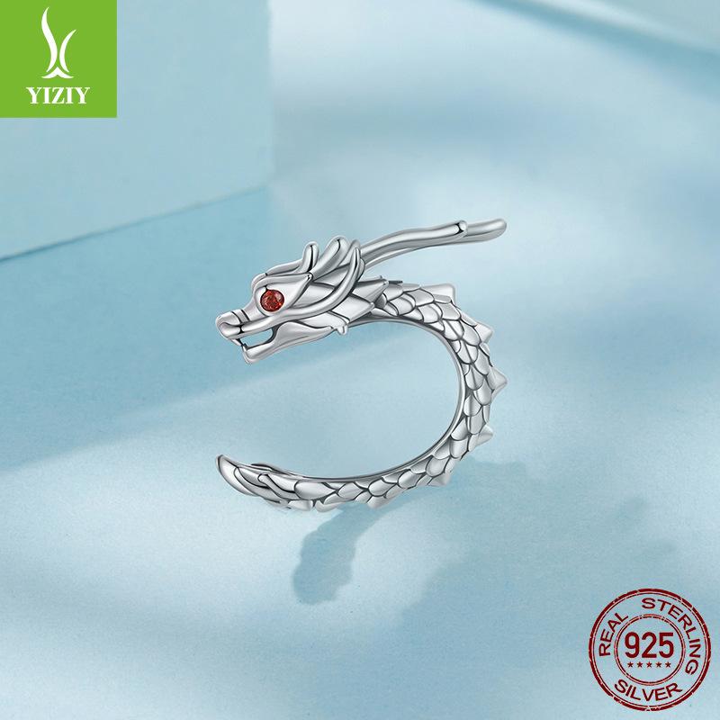 

Retro Personalized Dragon Earrings Earbone Clips, Medieval S925 Sterling Silver Lucky Earrings Earrings 925 Silver