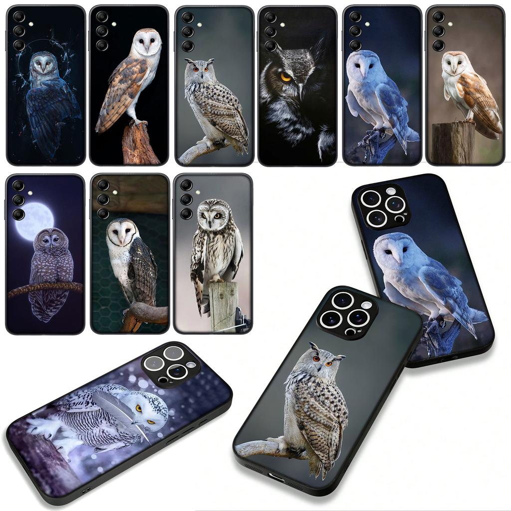 Cover for Apple iPhone 16 15 14 Plus 13 12 Mini 17 Pro Max + ProMax 16E Air 16+ 15+ Coque Phone Case Bird Owl Cute