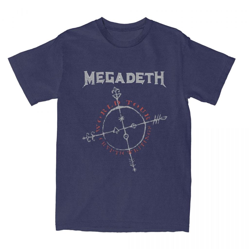 Megadeths Cryptic Writings Shirt Men Women 100% Cotton Funny Crew Neck Black Metal Death Metal Tees Short Sleeve Clothes Unique