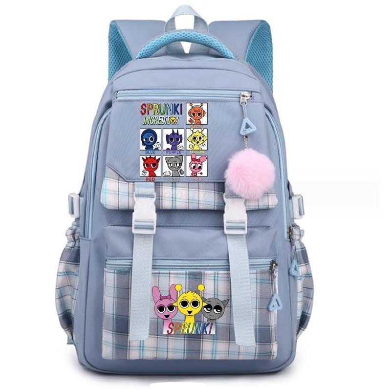 Sac à dos scolaire grande capacité pour enfants avec design de dessin animé imprimé Garçons Filles Matériau en nylon Multiples poches Durable