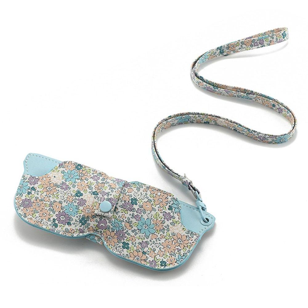 Solid Color Sunglasses Pouch PU Leather SunGlasses Holder Hanging Sunglasses  Eyewear Accessories