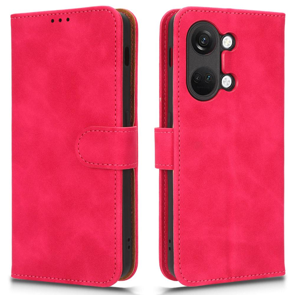 For OnePlus Nord 3 5G/Ace 2V PU Leather Flip Folio Wallet Case Stand Feature Skin-touch Shockproof Cell Phone Cover