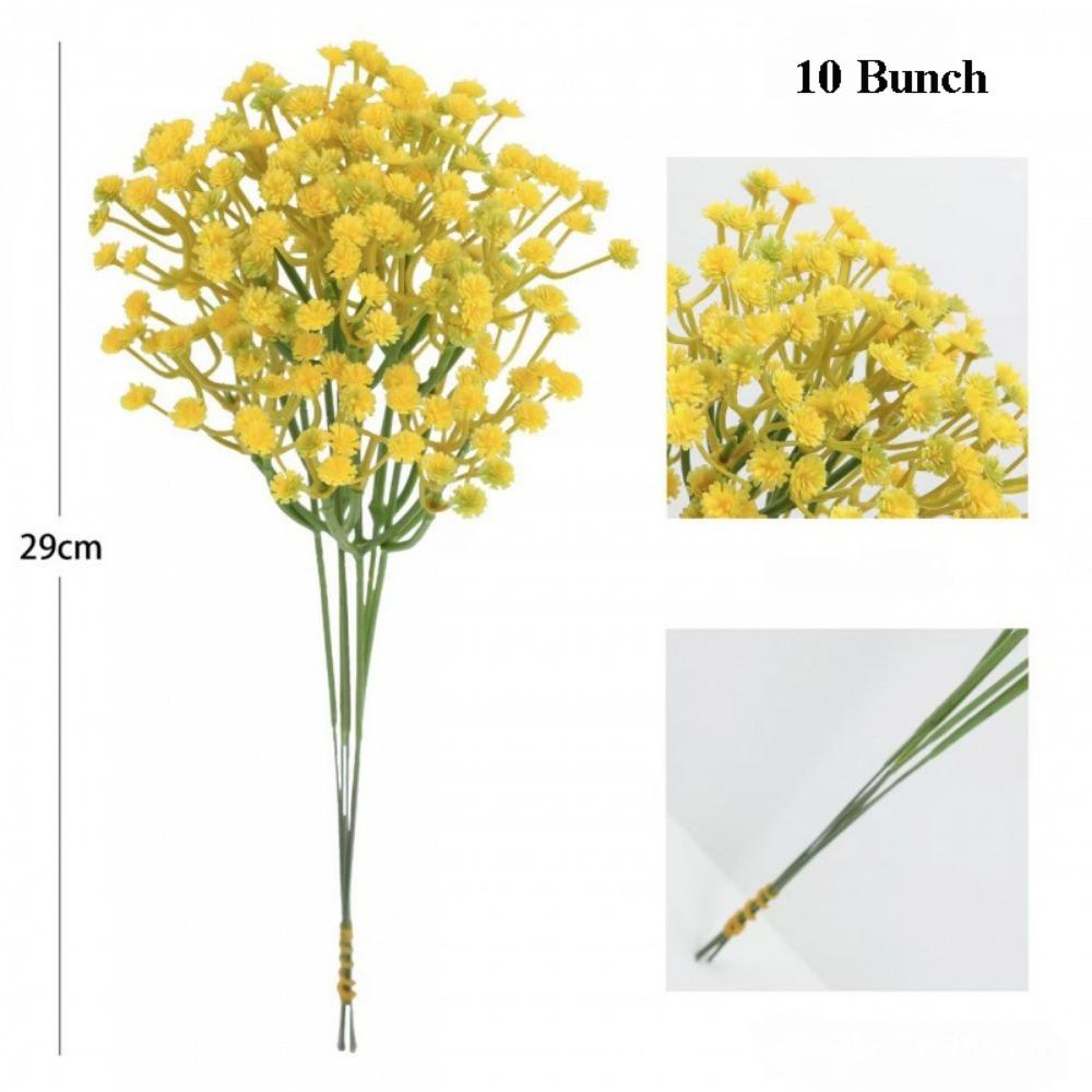 

10 Bunch 29cm DIY Fake Flowers Bouquet Plastic Vase Flowers Wedding Home Decoration