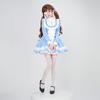 Milky Time Halloween Cosplay Costume for Women, Sister Maid with Eyepatch, Black and Light Blue