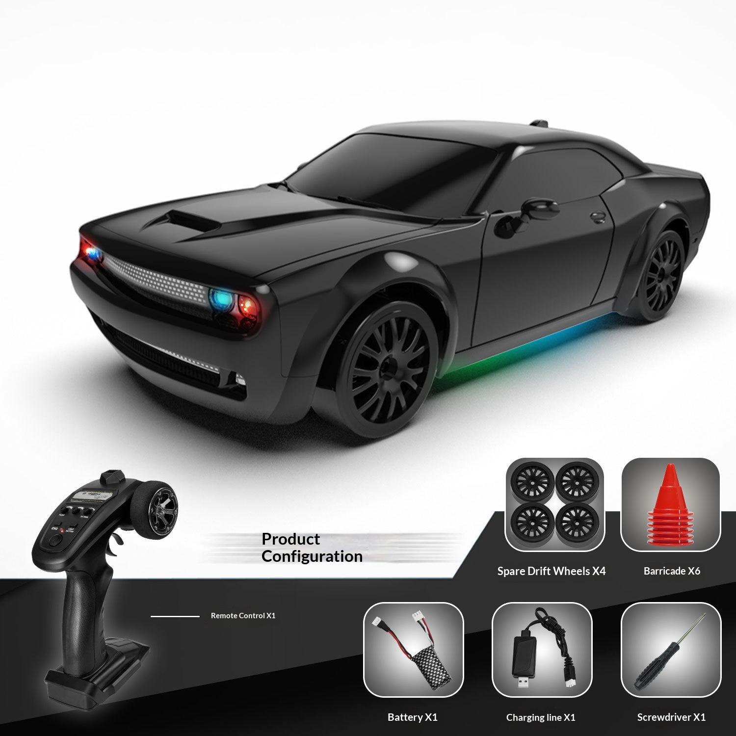 

FQD10 Rc Drift Car 1 To 20 Full Scale Four Wheel Drive With Gyroscope Atmosphere Lighting Racing Car Indoor Outdoor For Adult чорний
