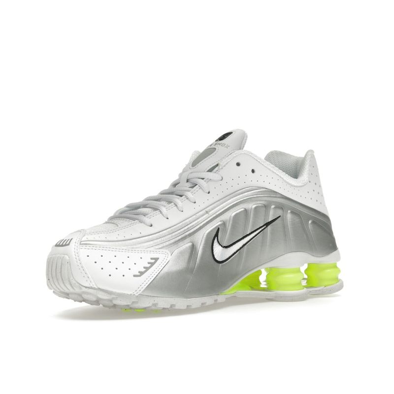 Nike  Shox R4 White Metallic Silver Women Sneakers Volt AR3565-102