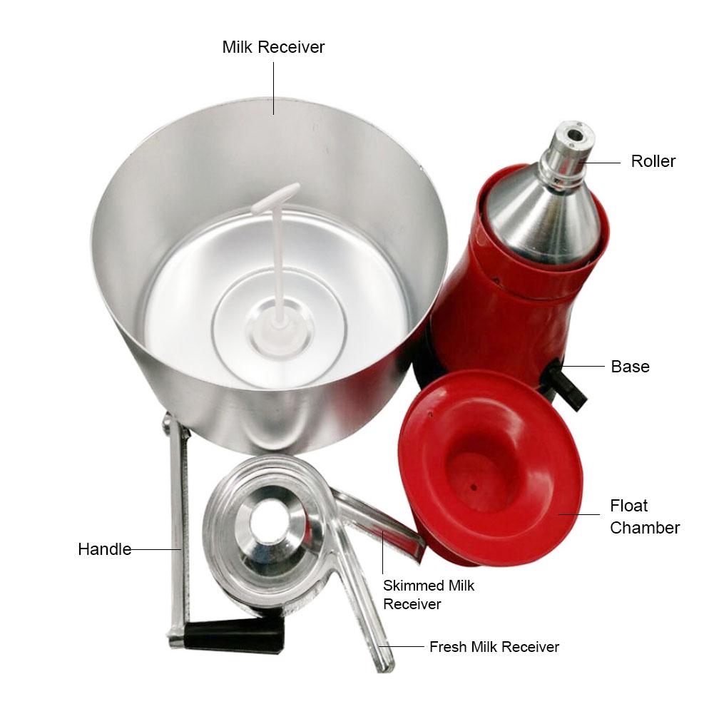 Handmilchseparator aus Aluminiumlegierung Milchseparationsmaschine für den Heimgebrauch und den Einsatz auf Milchviehbetrieben