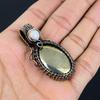 Ravishing Pyrite & Moonstone Gemstone Handmade Copper Wire Wrap Jewelry Pendant For Women