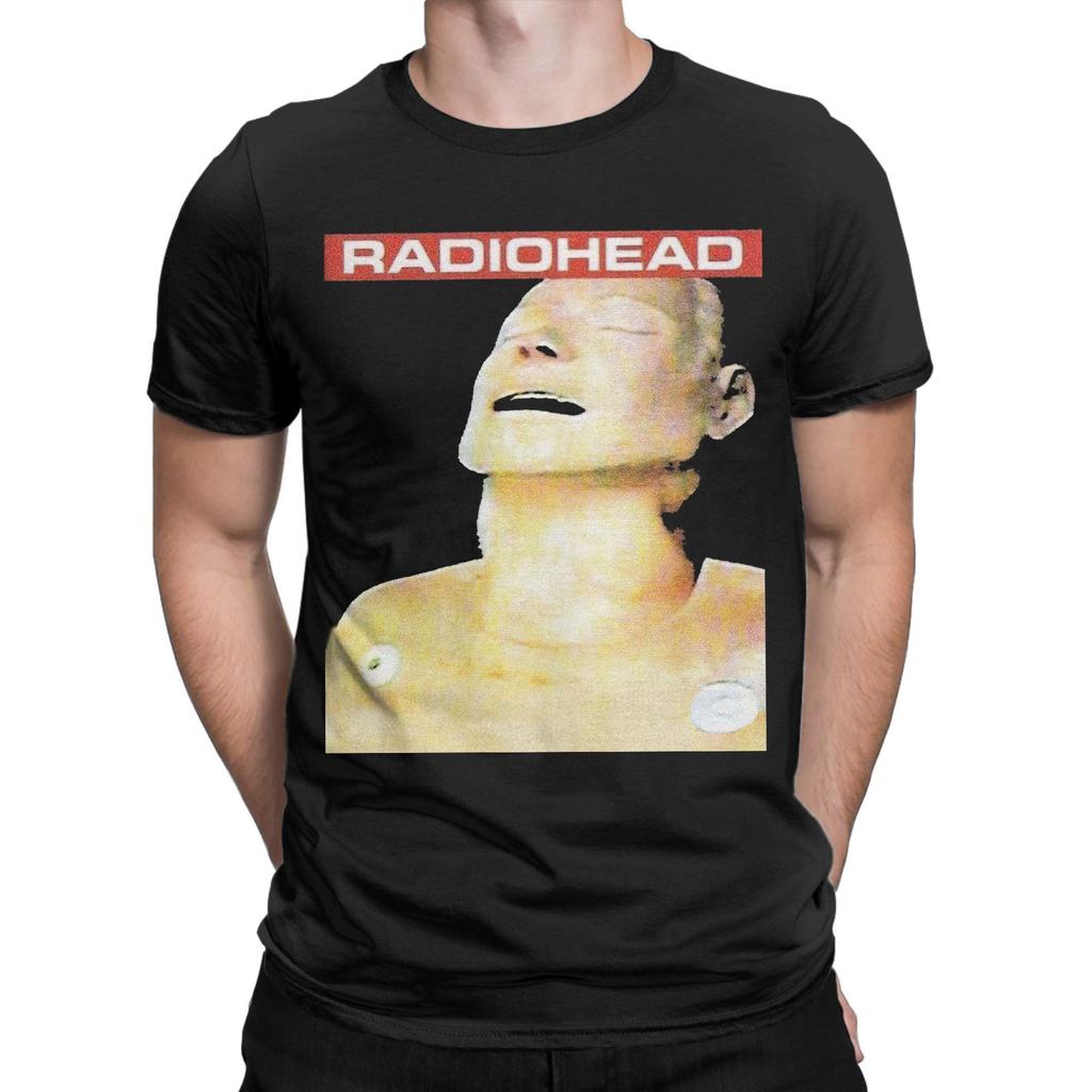 Rock Radiohead T-Shirt 100% Baumwolle Freizeit-T-Shirts Rundhals The Bends Musikalbum T-Shirt Kurzarm Kleidung Sommer