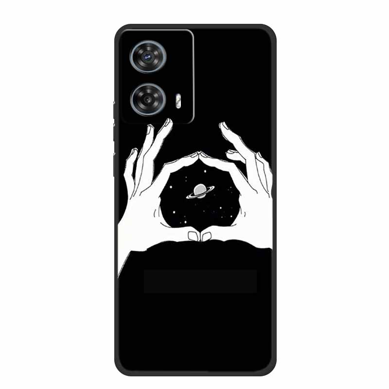 Phone Case For Motorola Edge 50 Fusion Back Cover Case Black Silicone Soft Coque For Moto Edge 50 Fusion Case 6.7" Funda Shell