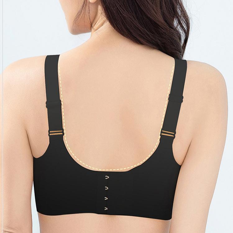 Seamless Bra Women's Thin Underwear Gathering and Tapering Breasts Anti-sagging Bra Breathable Large-sized Bra Without Underwire