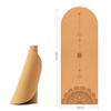Natural Rubber Arch Shape Cork Yoga Mat Printed Non-slip Sports Mat Sweat-absorbing Oval Curve Pilates Mats 182*68cm*0.5cm