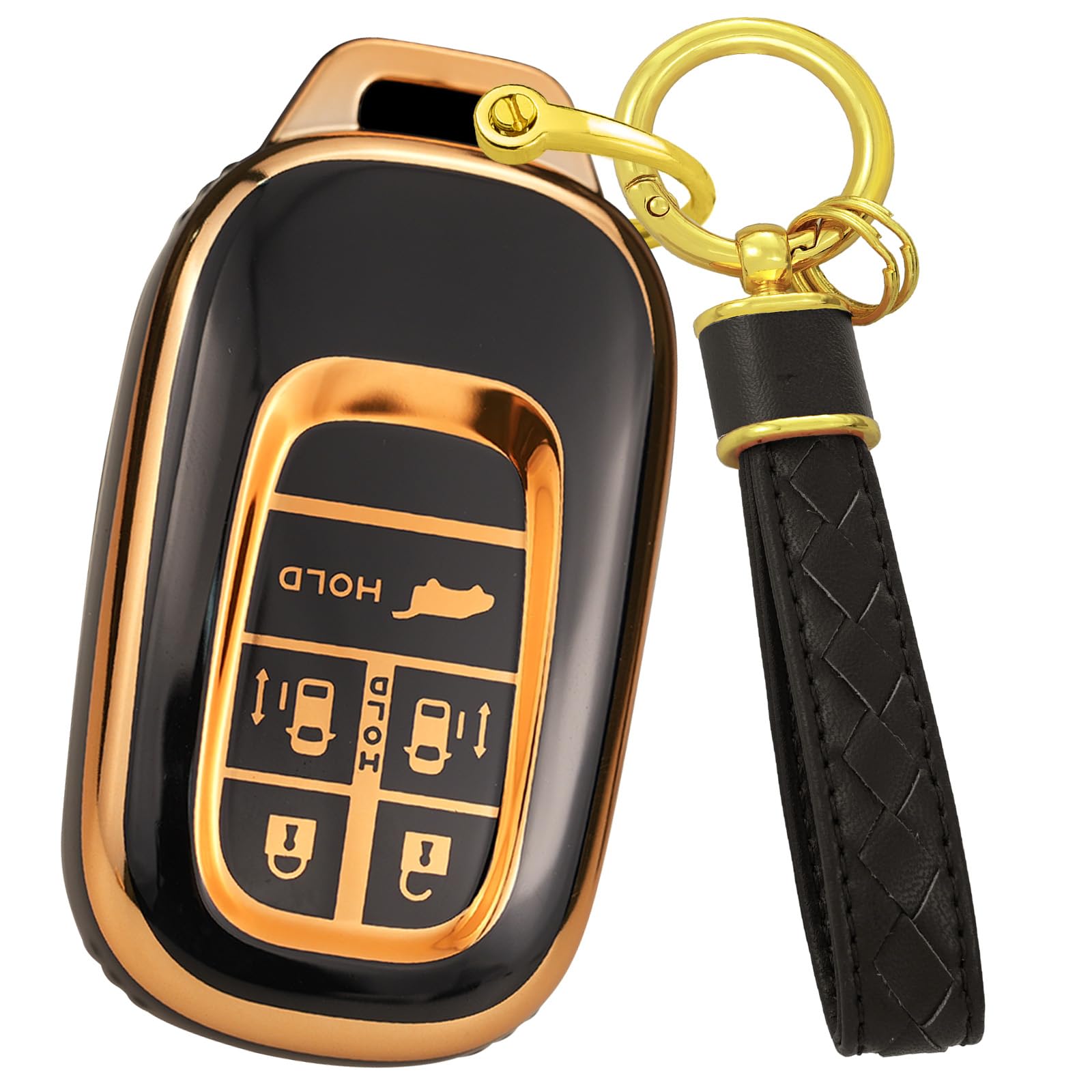 key compatible with Honda Stepwgn Power Elysion suitable for company scratch dual sliding C Black [KUNIO] Honda-specific 5-button case/key holder,