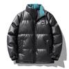 Men's Cotton Coat, Japanese Style Hong Kong Style Stand Collar, Thickened Winter Warm Jacket, Solid Color, Fashionable and Versatile Cotton Jacket