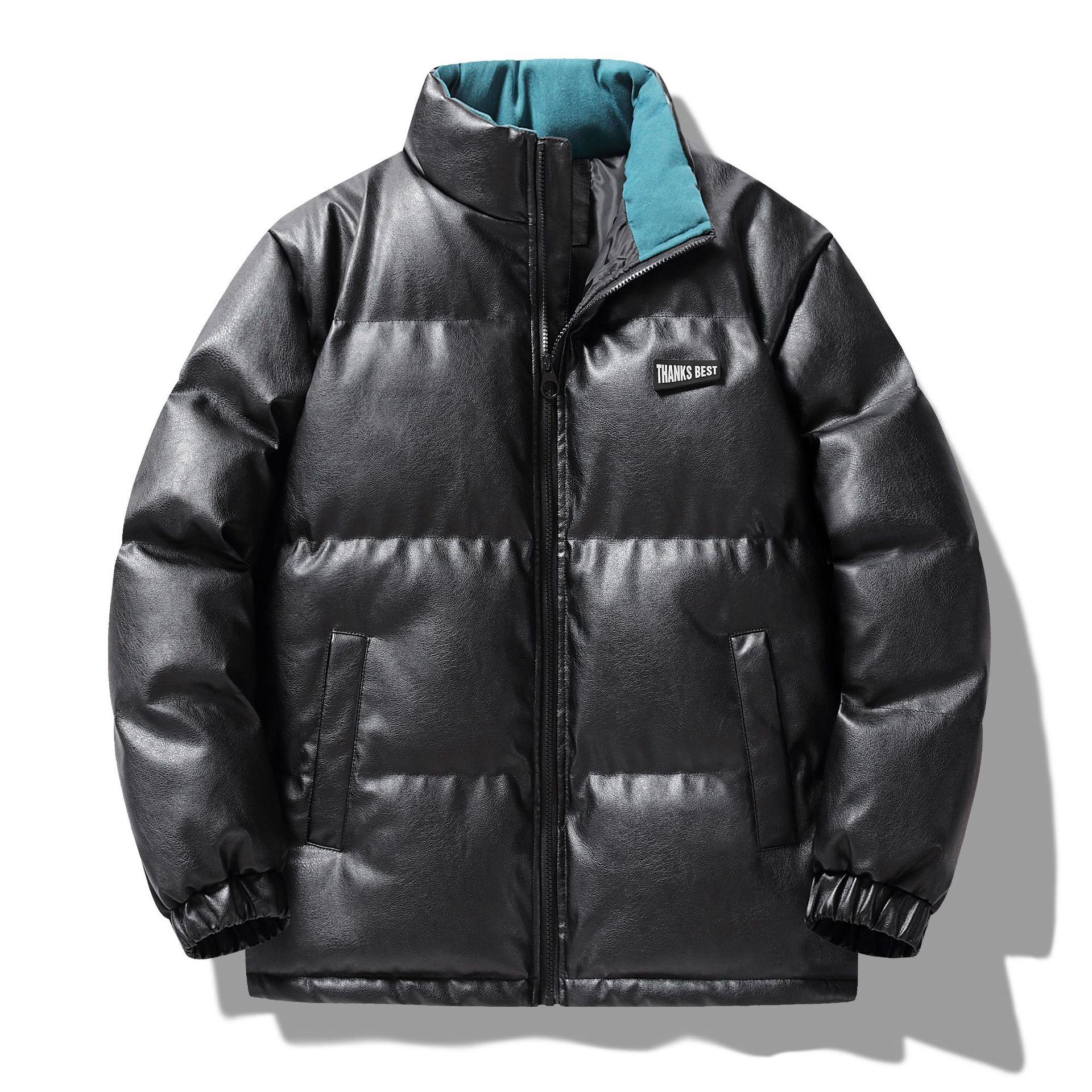 

Мужское хлопковое пальто, воротник-стойка в японском стиле, в гонконгском стиле, утепленная зимняя теплая куртка, однотонная, модная и универсальная хлопковая куртка 2XL