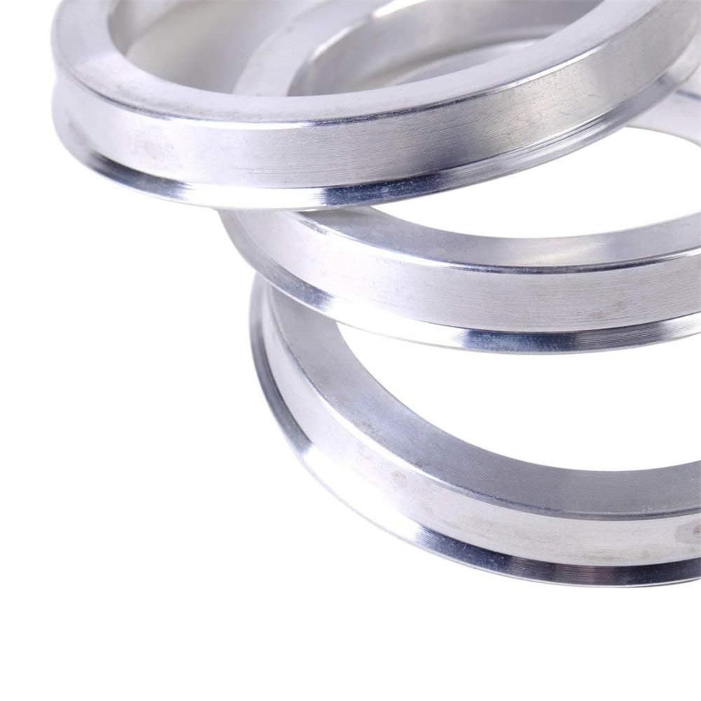 4Pcs 72.6mm to 56.1mm Aluminium Alloy Car Hub Centric Rings Wheel Bore Spacer