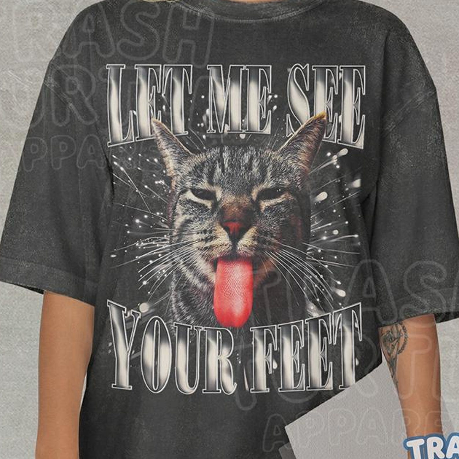 Let Me See Your Feet Comfort Colors Shirt, Funny Cat Tshirt, Hilarious Meme T-shirt, Graphic Bootleg Tee 4XL
