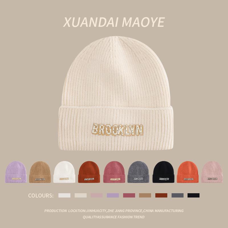 Cute Hat for Women In Autumn and Winter Plush New Korean Knitted Hat Versatile Warm Ear Protection Thickened Fashionable Cold Hat