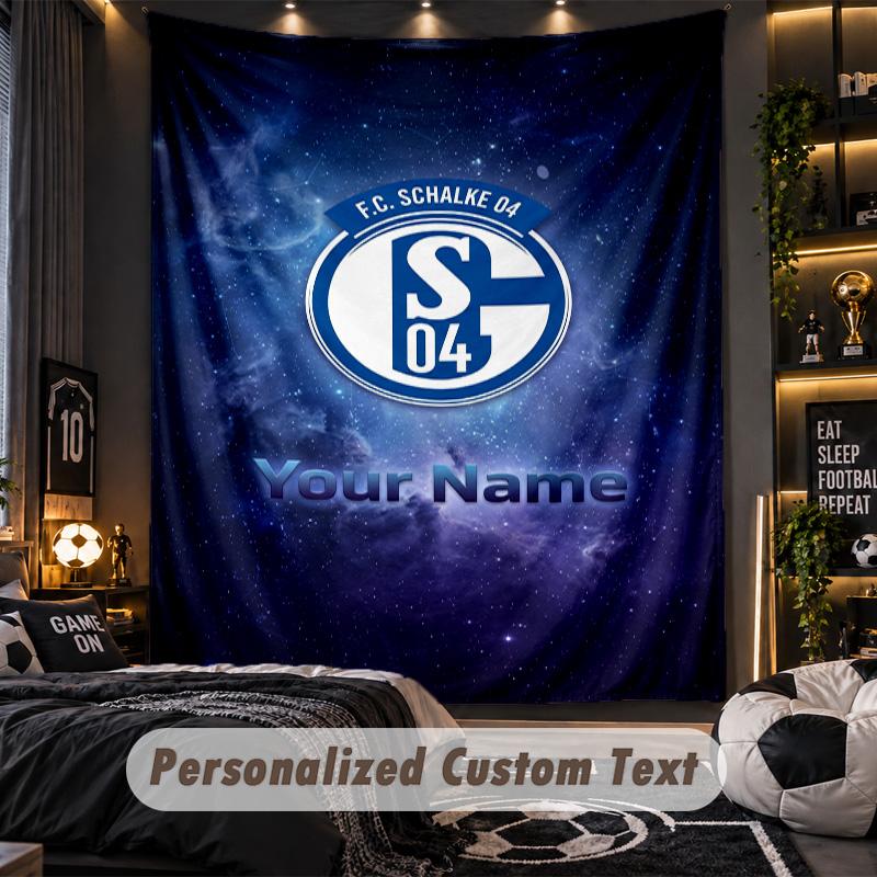 TapestrySchalke 04 FC Custom Name Text Personalized Wall Hanging Tapestry Home Wall Decor