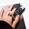 Zinc Zinc Zinc Alloy Metal Key Clip Anti-loss Fashion Ring Key Chain Pearl Ring Car Key Ring  Small Gifts