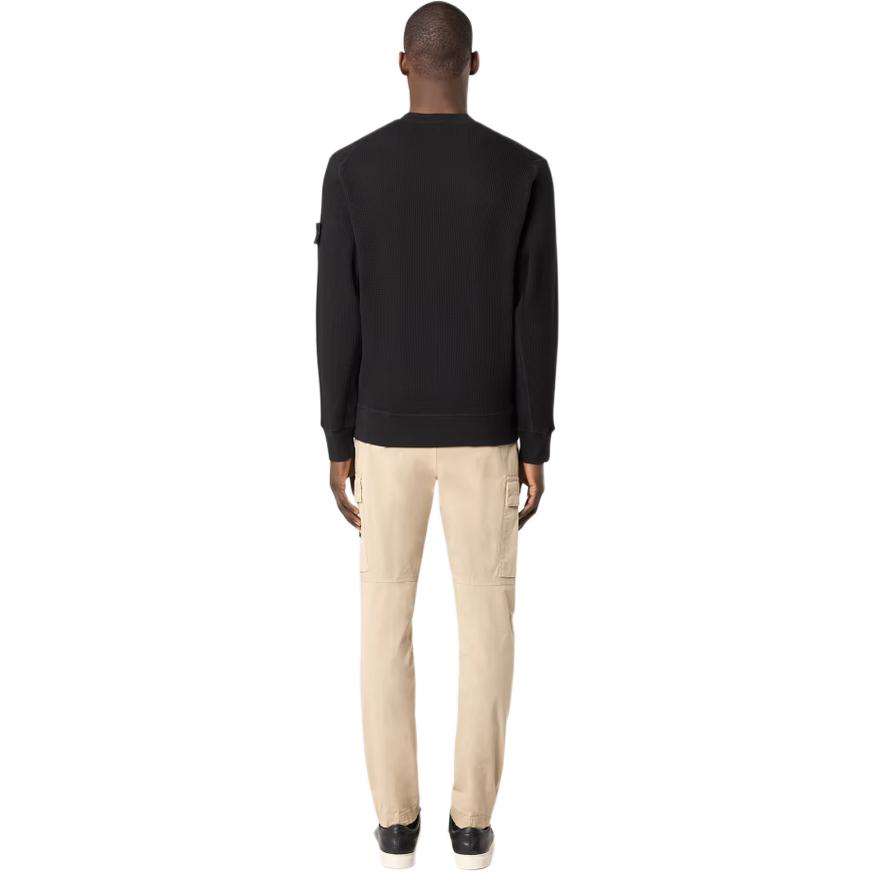 STONE ISLAND Long Sleeve Crew Neck Solid Color Sweatshirt Men Sweatshirt Black K1S156100008S0044-V0029