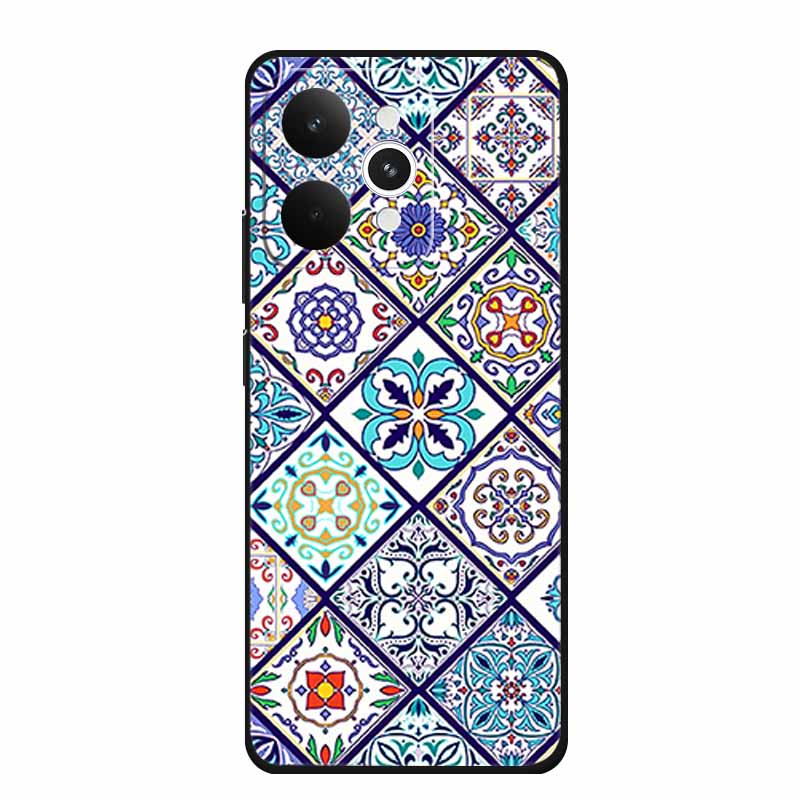 For Realme 15 15 Pro 5G Black Case 3D TPU Silicone Soft Back Cover For Realme C15 6.5" Funda Emboss Relief Flowers Bag Casing